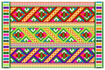 Seamless pattern, traditional geometric ethnics , colorful decoration design for carpet, curtain, textile , clothes and background