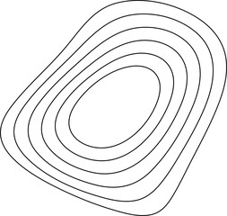 Circle line distorted. Set of elements for design