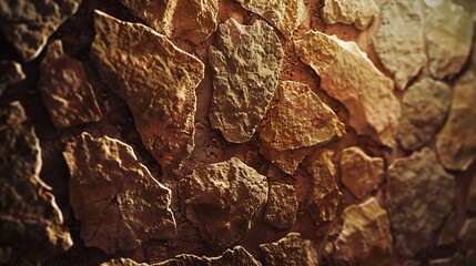 Poster - Stone wall background Light brown rock texture Stone grunge backdrop Rocky texture banner with copy space for your design Sandstone : Generative AI
