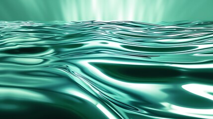 Aufkleber - Abstract blue green background Reflection of sunlight on a wavy water surface Ripples Beautiful teal background with copy space for design Web banner : Generative AI