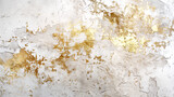 Fototapeta Lawenda - Abstract Background with Cracked Paint and Gold Leaf