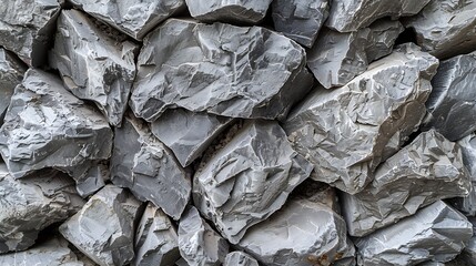 Poster - Gray stone background Wide banner with rock texture Mountain surface texture Closeup : Generative AI