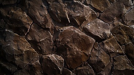 Fototapete - Stone wall background Light brown rock texture Stone grunge backdrop Rocky texture banner with copy space for your design Sandstone : Generative AI