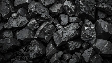 Aufkleber - Mountain background texture Closeup Black rock background Dark gray stone background Black and white background Black grunge texture Contrast monochrome rocky texture Detail : Generative AI