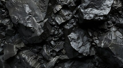 Aufkleber - Mountain background texture Closeup Black rock background Dark gray stone background Black and white background Black grunge texture Contrast monochrome rocky texture : Generative AI
