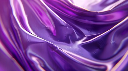 Aufkleber - Purple silk satin background Liquid wave effect Soft wavy folds on shiny fabric Luxurious fabric backdrop with copy space for design Christmas valentine Valentines day birthday holiday : Generative AI