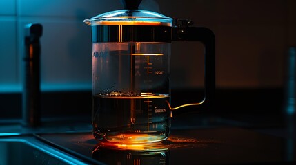Poster - Coffee maker for making and brewing coffee at home Coffee blender and household kitchen appliances for makes hot drinks : Generative AI
