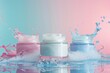 Face Skin care mastery skin care cream. Skincare beauty cosmetic products: lip balm, Clarify lotion, moisturiser, anti aging skincare Facial spray eye gel, Skin care trial serum and Lip jaunt jar pot