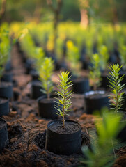 Poster - plantation of small trees