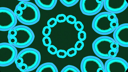 Poster - Abstract motion that forms a circle ornament pattern. Design. Kaleidoscope with oval shapes.