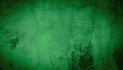 Wall Mural - Texture green black grungy cement concrete wall abstract background or backdrop with copy space