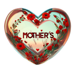 Wall Mural - crystal Heart  for mam Mothers Day 