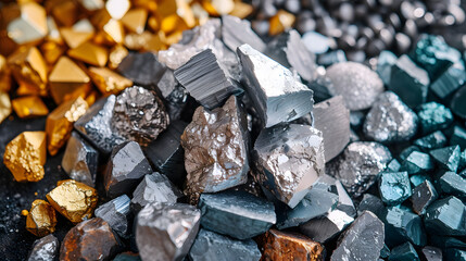 Rare earth materials and metal. Inventory and supply of rare earth materials concept