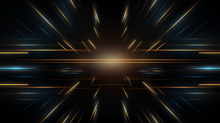 Poster - Modern black and light golden square overlapped pattern on background with shadow. black background. Minimal geometric white light background abstract design. Elegant black and gold Background.
