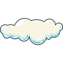 Canvas Print - Hand Drawn Cloud Cartoon