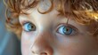 Intriguing Gaze: A Child's Eyes Captivating the Camera Generative AI
