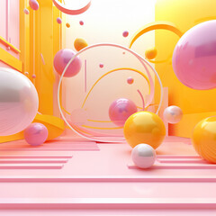 Poster - background with balls