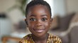 Joyful Young African Boy at Home Generative AI