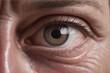 Close up man bloodshot eye