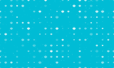 Poster - Seamless background pattern of evenly spaced white absorbent symbols of different sizes and opacity. Vector illustration on cyan background with stars