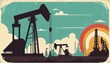 Modern Flat Style: Oil Industry Concept Design in Vector
