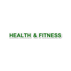 Sticker - Health & fitness icon isolated on transparent background