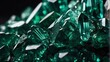 Shiny sparkling dark green crystal gemstone texture close up from Generative AI
