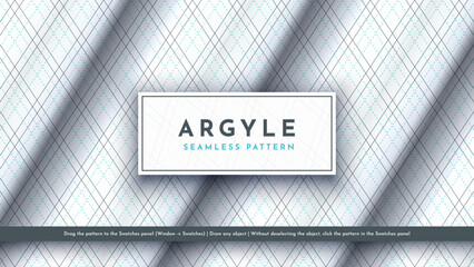 Wall Mural - Seamless Argyle Pattern. Traditional Scottish Texture. Fashionable Fabric. Textile Background