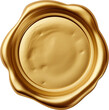 Gold wax seal isolated.