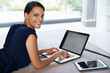 © Katie/peopleimages.com - Laptop, smile and portrait of woman relaxing on carpet working on freelance project at home. Happy, technology and female person with computer for creative research laying on floor mat in living room