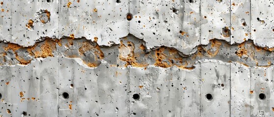 Poster - Grungy textured white background of stone or cement as a retro pattern wall. It can be used for a metaphor or concept wall banner.