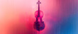 © Gejsi - Isolated classical violin on vibrant pink background - Music backdrop concept for UI and UX design website and software