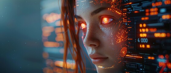 Poster - artificial intelligence concept. deep learning. gui (graphical user interface).