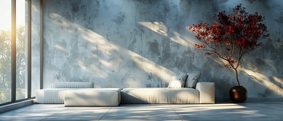 Leinwandbilder - Interior template in 3D abstract style. Bright colors.