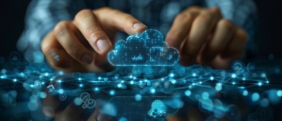 Poster - Working with a Cloud Computing diagram as a concept on a new computer interface