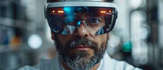 Aufkleber - Health science medical remote technology doctor optimize patient care medicine pharmaceuticals biologics treatment VR examination diagnosis doctor working