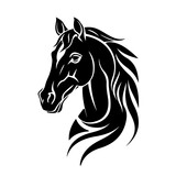 Fototapeta Konie - Horse Head Vector Logo