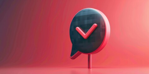 Aufkleber - Speech bubble with check mark, suitable for business concepts