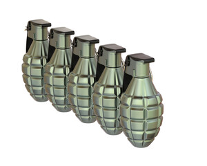 Poster - Grenade isolated on background. 3d rendering - illustration