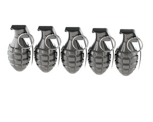 Poster - Grenade isolated on background. 3d rendering - illustration