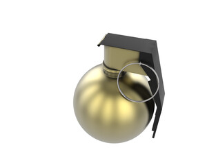 Sticker - Grenade isolated on background. 3d rendering - illustration