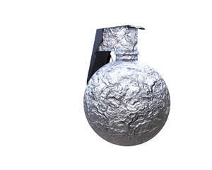 Sticker - Grenade isolated on background. 3d rendering - illustration