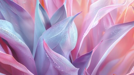 Poster - Close up of a plant with water droplets, ideal for nature concepts