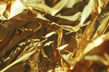 Poster - Close-up view of a shiny foil sheet. Suitable for various design projects