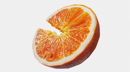 Aufkleber - Fresh halved orange on a clean white surface, perfect for food and nutrition concepts