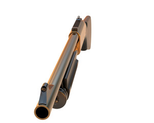 Sticker - Shotgun isolated on background. 3d rendering - illustration