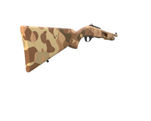 Sticker - Shotgun isolated on background. 3d rendering - illustration