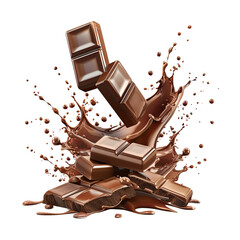 Poster - Splash with chocolate bars