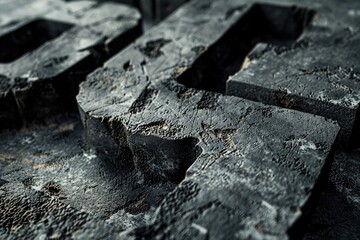 Poster - Close up of tire letters, perfect for automotive industry