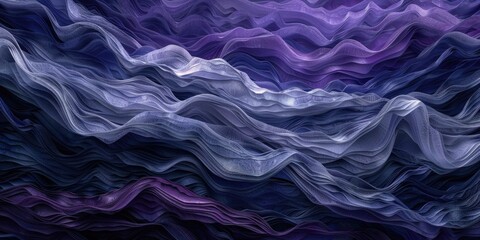 Poster - Abstract painting of purple and blue waves. Suitable for backgrounds and artistic designs